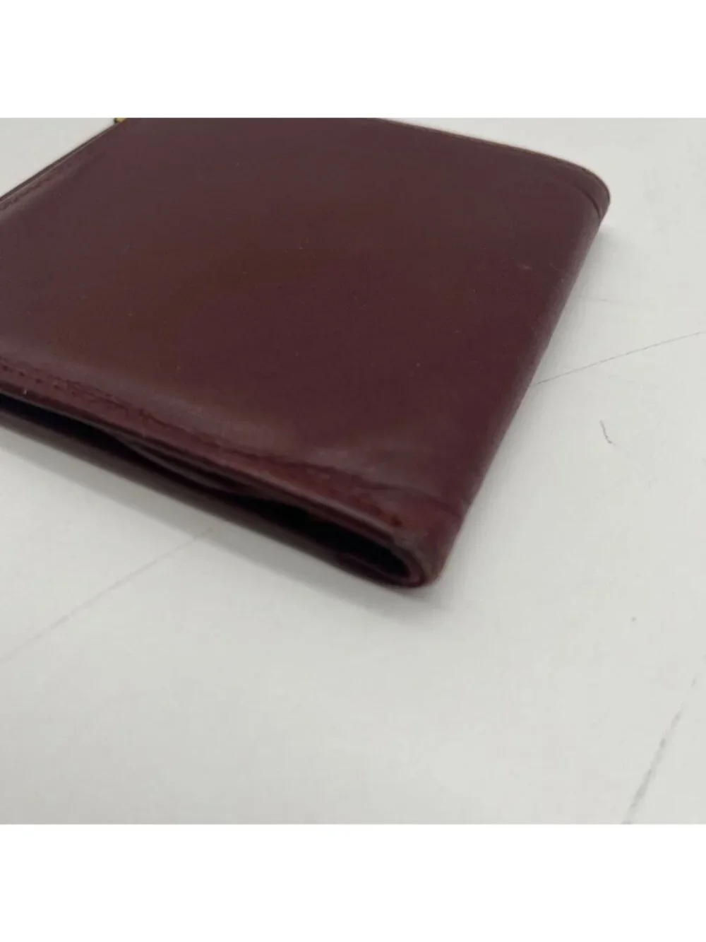 Cartier Vintage Burgundy Smooth Leather Bifold Wallet